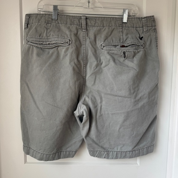 American Eagle Outfitters Flat Front Shorts Gray 100% Cotton Men’s Size 36 - Picture 10 of 10